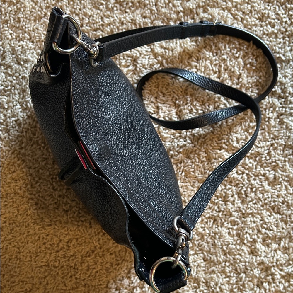 Rebecca Minkoff Darren Stud Black Pebbled Leather Crossbody Shoulder Bag NWOT - Picture 8 of 10